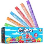 Fla-Vor-Ice Assorted Freezer Bars, Giant Pops 5.5oz, 45 Count