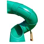 Backyard Discovery Tall Spiral Tube Slide - Right Exit, Green - Mounts To 5 Ft. Deck Height