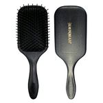 Denman (Black) Large Paddle Cushion Hair Brush for Blow Drying & Detangling - Comfortable Styling, Straightening & Smoothing - For Women and Men, P083