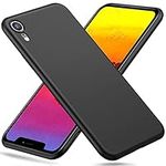 Peakally iPhone XR Case, Black TPU Cover Phone Case Matte Finish Slim Profile Phone Protectors for iPhone XR-Black