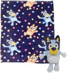 Northwest Bluey Character Hugger Pillow & Silk Touch Throw Blanket Set, 40" x 50", Hooray