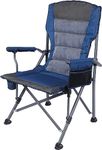 REDCAMP Extra Large Folding Camping Chair with Cotton Filling Back for Adult Heavy Duty 250lbs, Sturdy Steel Frame Outdoor Camping Chair Portable Lawn Chair with High Back and Cup Holder