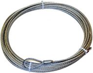 WARN 61950 Winch Accessory: Galvanized Aircraft Steel Cable Wire Rope, 7/16" Diameter x 90' Length, 16,500 lb Capacity