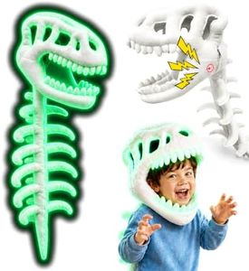 Glow in The Dark Dinosaur Skeleton Costume with Sound, White, 31.5in/80cm