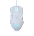 AJ52 Watcher RGB Gaming Mouse, Programmable 7 Buttons, Ergonomic LED Backlit USB Gamer Mice Computer Laptop PC, for Windows Mac OS Linux, Star White