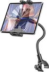 woleyi Gooseneck Tablet Holder for Spin Bike - Phone iPad Holder Mount Exercise Bike Handlebar Stand for Stationary Bicycle, Treadmill, Stroller, Elliptical for iPad Pro 12.9, Air, Mini, 4-13" Devices