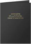 The Gallery Collection, 25 Count, Black, Estate Planning Documents Pocket Folders, Gold Foil Stamped, for Legal Professionals (9 x 12)