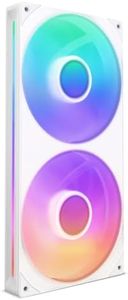 NZXT F280 RGB Core - Unité de ventilation de 280 mm avec deux ventilateurs RVB de 140 mm - Contrôle de la vitesse et de l'éclairage - Pression statique et flux d'air élevés - 8 LED aRGB - Blanc
