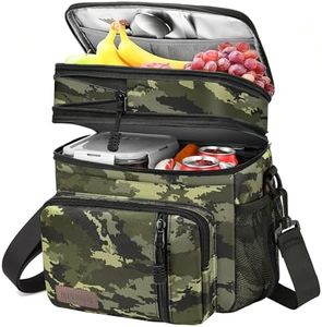 MIYCOO Lunch Bag & Lunch Box for Men Women Double Deck - Leakproof Insulated Soft Large Adult Lunch Cooler Bag for Work (Camouflage, 15L)