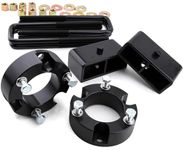 JiiinMiiin Leveling Lift Kits for 2005-2024 Tacoma 2WD 4WD, 3" Front Struct Spacers + 2" Rear Leveling Lift Blocks Kit with Extended Square U-Bolts for Tacoma, Black