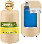 Round Well Pressure Tank Cover, Cold Snap (5°F), Thickened 3 Layers Insulated Well Pump Cover, Pressure Tank Cover Insulated, Water Well Tank Covers for Winter, Beige (28x 54 inches)