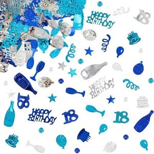 ALEGRE® Confetti 18th Birthday Decoration, Table Decoration 18th Birthday, Decoration for 18th Birthday Boy Girl, Confetti for Birthday, 18th Birthday Decoration Confetti, Glitter Confetti for