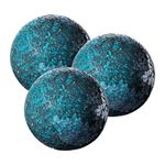 Whole HOUSEWARES | Decorative Balls | Set of 3 Glass Mosaic Orbs for Bowls | 4" Diameter | Table Centerpiece | Coffee Table and House Decor (Turquoise)