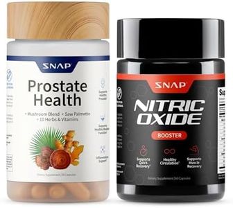 Snap Supplements Prostate Health Support Supplement Bundle with Nitric Oxide Booster – 90 Capsules & 60 Capsules