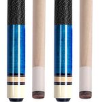 AKLOT Pool Cue,Set of 2 Pool 58" Cue Sticks Canadian Maple Wood Cue Stick for Professional Billiard Players 19oz