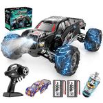 Hosim RC Cars, 1:10 Scale 48+ KMH Remote Control Car for Adults Boys, 4X4 Off-Road RC Truck with Headlights, All Terrains Waterproof Hobby Grade Large Fast Racing Toy Gift Monster Trucks