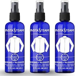 InstaSteam Anti-Static Wrinkle Releaser Spray - Unscented Travel Size Static Sprays for Clothing - Wrinkle Free Fabric Refresher Spray - Wrinkle Spray For Clothes, 3 Fl Oz (Pack of 3)