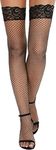 ANESHA Women Fishnet Stockings Sexy Thigh High Pantyhose Women Tight Hosiery Free Size (26 till 32) Pack of 1 Black Color