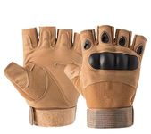 ketmart Nylon Tactical Half Finger Gloves for Sports, Hard Knuckle,Hiking,Cyclling,Travelling,Camping,Outdoor,Boxing, Motorcycle Riding, Arm Shooting Gym Glove (Color-Khakhi)