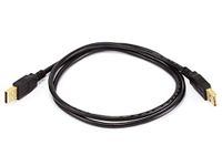 Monoprice 3ft USB 2.0 A Male to A Male 28/24AWG Cable (Gold Plated) -Black for Data Transfer Hard Drive Enclosures, Printers, Modems, Cameras and More!