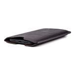 Dockem Executive Sleeve for iPhone 16 Pro Max, 16 Plus, 15 Pro Max, 15 Plus, 14 Pro Max, 14 Plus, 13 Pro Max, 12 Pro Max: Slim, Slightly Padded Premium Faux Leather w/Microfiber Lining [Dark Brown]