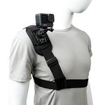 CEUTA Adjustable Single Shoulder Strap Mount | Chest Harness Belt Travel Harness Compatible with All GoPro, Xiaomi Yi, SJcam and All Other Action Cameras