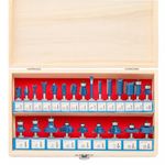 HILTEX 10108 Tungsten Carbide Router Bit Set, Woodworking Tools and Accessories, 1/4-Inch Shank, 24-Piece Set