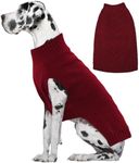 IECOii Big Dog Sweater,XXXXL Dog Sweaters for Extra Large Dogs,Cold Weather Winter Coat for Large Size Dogs,Warm Fall Dog Clothes for Large Dogs Knitwear,Doberman,Great Dane Sweater,DarkRed-4XL