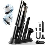 Handheld Vacuum Cordless, Portable Car Vacuum with 2-Speed, 10KPA Powerful Suction Vacuum Cleaner with Charging Dock, Lightweight 4-in-1 Mini Hand Held Vacuum for Car Home Pet Office and Pet Hair