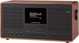 REVO SuperConnect Stereo Internet Radio/DAB+ Digital Radio (30 Watt, Stereo Radio, Internet, WLAN, DAB/DAB+/FM, Spotify, Amazon Music, Napster and Much More, Design Radio) Walnut Black