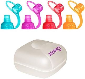 ChooMee Softsip Food Pouch Tops 4 Colors + White Case Prevent Spills and Protect Childs Mouth