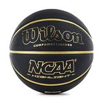WILSON Men's NCAA Highlight Basketball, Black/Gold, Official