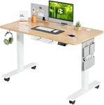MAIDeSITe Height Adjustable Standing Desk Electric Standing Desk Sit Stand Desk Stand Up Desk with Cable Tray 120 * 60cm Desktop for Home Office
