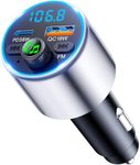 EOIWUY Upgraded Bluetooth Car Adapter 5.3, [Fast Charging] Car Bluetooth FM Transmitter with Powerful PD36W & QC3.0, [HiFi Crystal-Clear Sound] Wireless Radio Music Adapter Hands-Free Calling Kit