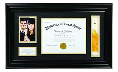 Creative Brands Heartfelt - Inspirational Keepsake Diploma and Photo Frame, 15 x 25-Inch, Black - Jeremiah 29:11