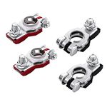 XINLIYA Battery Terminal Connector, Top Post Battery Cable Terminal Clamp Set, Positive and Negative 1 Pair, Good Contact and Corrosion Resistance, Car Accessories for SUV, Van, Motorcycle(4PCS)