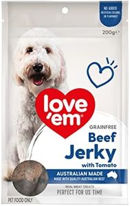 Love'em Grain Free Dog Treats Beef Jerky with Tomato 1.2kg (200g x 6 pack)