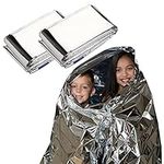 Emergency Blankets Thermal Survival Blankets Camping Rescue Blanket First Aid Foil Blanket Waterproof Wrap Blanket Survival tool for Outdoors Marathons Hiking First Aid Large 210x 160cm