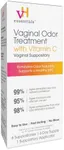 vH essentials Vaginal Odor Treatment with Vitamin C, Boric Acid Suppositories Alternative, Supports Balanced pH, Eliminates Naturally, Suppositories, 6 w/Applicator, White