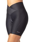Terry Cycling Shorts, Glamazon Padded Bike Shorts for Women, Trendy Womens Short with Fleet Air Chamois - Black, Large