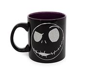 The Nightmare Before Christmas Jack Skellington Ceramic Coffee Mug | Official Disney Kitchen Accessories | Oversized Cup For Home Kitchen Bar Set, Novelty Drinkware | Holds 20 Ounces