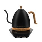 Brewista Artisan Electric Gooseneck Kettle, Water Boiler with LCD Panel, Precise Temperature Control, Fast Boiling and Keep Warm Settings for Pour-Over Coffee & Tea, Café, 1 Liter (Matte Black)