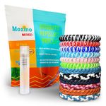 Mozino 100% Natural Mosquito & Insect Repellent Bracelet & Wrist Bands - Kids & Adults 12-Pack - Water-Resistant DEET-Free - 300hrs Protection + Essential Oil Recharge Spray for Even Longer Protection