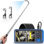 Telescopic Pole Inspection Camera, Teslong Wide Angle Endoscope Borescope with 1.6m(5 Feet) Telescoping Extension Handle, 4.5" Screen, Flexible Gooseneck for Home Ceiling Wall Chimney Automotive