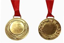 TROPHYwala Zinc Medal (Golden, 2 Inch) - Pack of 25