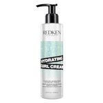 Redken Hydrating Curl Cream, Leave-in Cream for Curly Hair, Tames Frizz, Heat Protection, Curl Defining Cream, With Jojoba Oil and Squalane, Silicone-free, 200mL