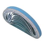 MASO HA0149B Sanding Belts 20mm x 520mm 60 Grits Power Tool Sander Abrasive Sanding Belts Metal Grinding Sanding Belts for Power Tool Sander - Pack of 10pcs,Blue