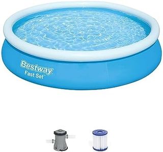Bestway 57275E Fast Set Up 12ft x 30in Inflatable Above Ground Swimming Pool w/330 GPH Filter Pump