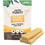 Pets Purest Himalayan Yak Chews with Milk for Dog, Puppy & Senior - 100% Natural Cheese Bone Food Treats - Long Lasting Protein & Calcium Dogs Dental Stick Snack for Plaque Off, Tartar & Teeth (5 Pcs)