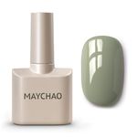 MAYCHAO Gel Nail Polish, 15ML Sage Green Gel Nail Polish, Soak Off UV LED Nail Gel Polish Nail Art Starter Manicure Salon DIY at Home, 0.5 OZ